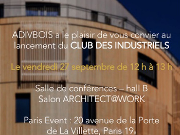 INVITATION lancement du Club des industriels-12sept-2